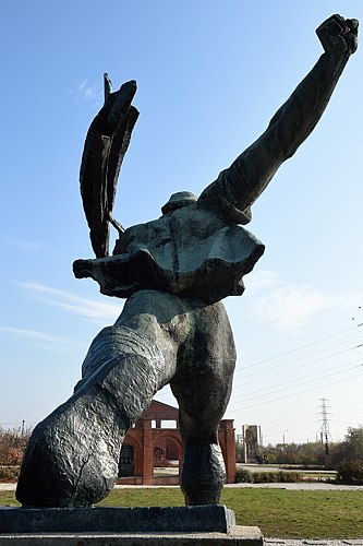 Statue at Memento Park in Budapest