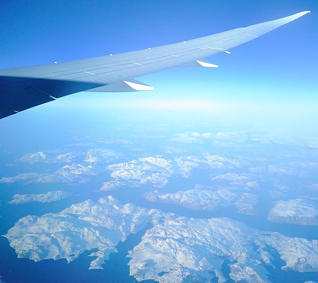 Flight over Greenland