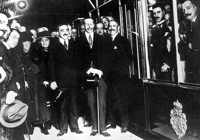 Inauguration day of Madrid Metro in 1919