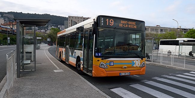 Gare routière bus transit hub near Vauban stop in Nice France