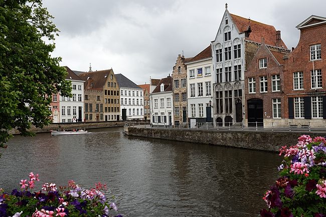 View from Carmersstraat bridge in Bruges, Belgium