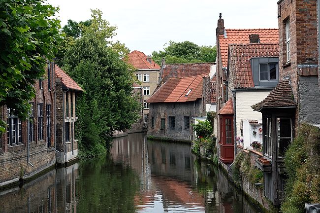 View from Maria's bridge in Bruges, Belgium