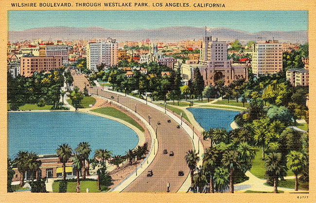Extension of Wilshire Boulevard through Westlake Park in Los Angeles