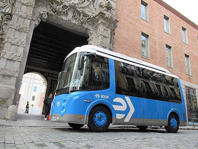 EMT minibus in Madrid, Spain